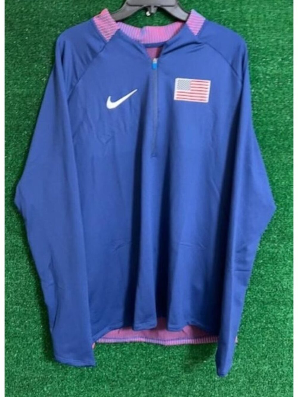 Nike 2021/2023 USA Team Pro Elite Half Zip Jersey Sweatshirt AO7821-492 Sz 2XL